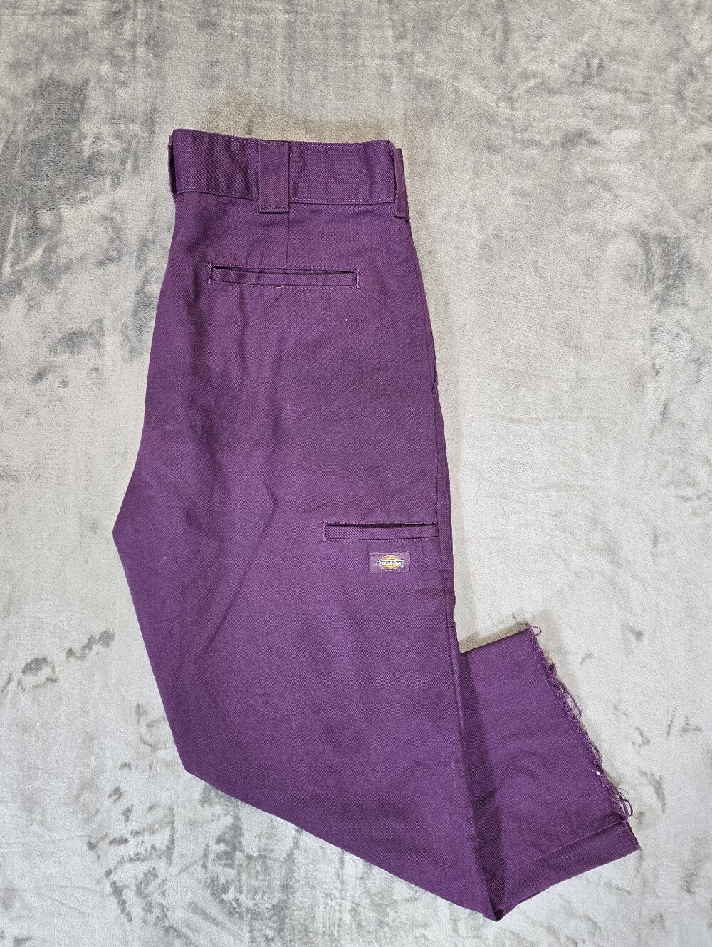 Dickies Double Knee Loose Fit Workwear Pants Size 34x27 Fits 36 Purple Distress